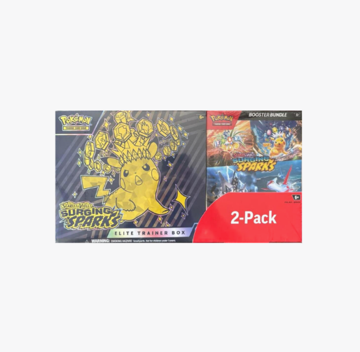 Costco Pokemon Surging Sparks 2-Pack Trainer Box and Booster Bundle - Miscellaneous Cards & Products (MCAP)