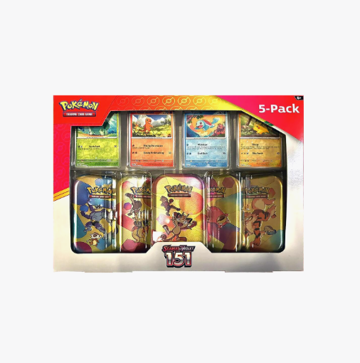 Costco Pokemon Scarlet & Violet 151 Mini Tin 5-pack (Meowth) - Miscellaneous Cards & Products (MCAP)