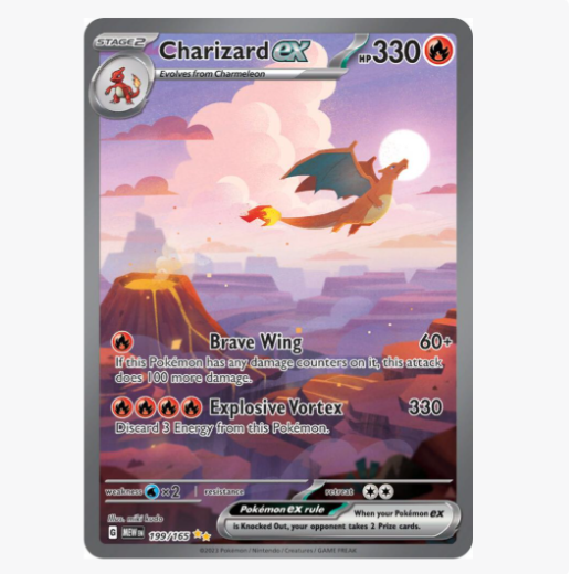 Charizard ex - 199/165 - SV: Scarlet & Violet 151 (MEW) Near Mint Holofoil